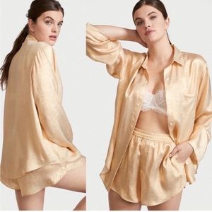 Victoria’s Secret Gold Foil PJ Set